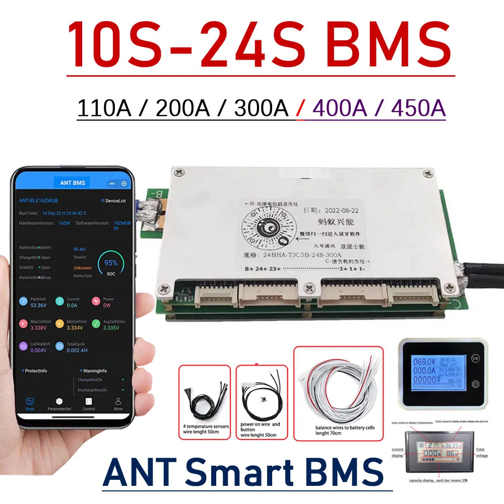 Smart Bms 24S 200A Bluetooth Lifepo4 - BMS Inteligente Bluetooth 10S ~ 24S