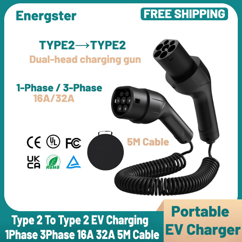 Cable de Carga Portátil para V - Ev Charger Type 2 22Kw 32A 3 Phase reseña y precio