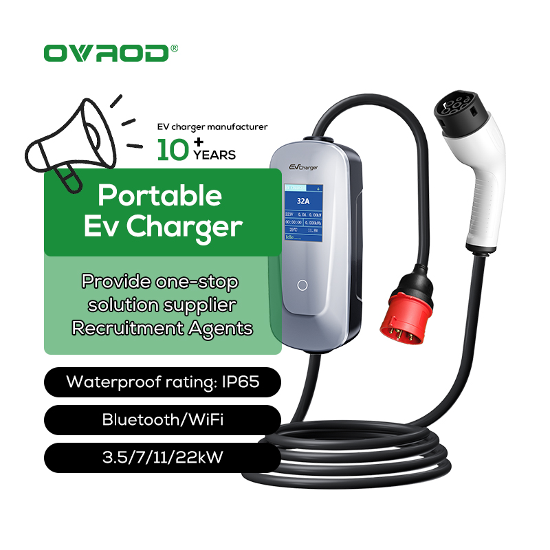 Cargador Portátil para Vehícul - Type 2 Portable Ev Charger 11Kw Cee reseña y precio